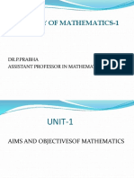 Pedagogy of Mathematics-1: Dr.P.Prabha Assistant Professor in Mathematics