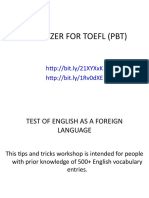 TOEFL Appetizer