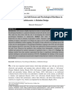 Relationship Between Self-Esteem and Psychological Hardiness in Adolescents: A Relation Design