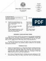 Texas Securities BD - TierOne Networks Order - 05-19-2008