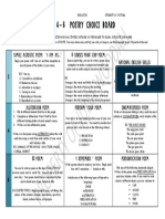 Year 7 Figurative Language - Poetry Choice Board