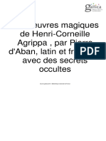 Les Oeuvres Magiques de Henri-Corneille Agrippa, Par Pierre D'aban, Latin Et Français, Avec Des Secrets Occultes