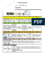 Calendario de Escritura y Matemáticas