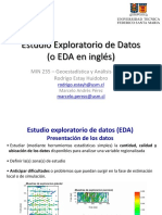 Estudio Exploratorio de Datos (O EDA en Inglés) : MIN 235 - Geoestadística y Análisis Espacial Rodrigo Estay Huidobro