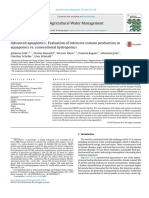 Advanced Aquaponics Evaluation of Intensive Tomato Production in Aquaponics Vs Conventional Hydroponics 2016 Agricultural Water Management