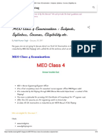 MEO Class 4 Examination - Subjects, Syllabus, Courses, Eligibility Etc