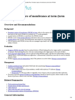 DynaMed Plus - Premature Rupture of Membranes at Term (Term PROM)