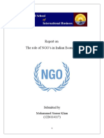 Report On The Role of NGO's in Indian Economy: Submitted by Mohammed Naseer Khan (1226114117)