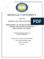 Improvment of Concrete Strength by Using Ceramic Tile Waste Powder As Partially Replacment of Cement