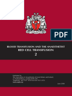 Red Cell Transfusion: Blood Transfusion and The Anaesthetist