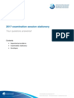 Examination Sessions Stationery - English