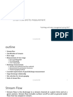 Chapter No. 05 Stream Flow and Streamflow Measurement