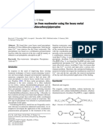 Removal of Cu and Dye From Wastewater Using The Heavy Metal Precipitant N, N-Bis - (Dithiocarboxy) Piperazine