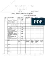 Session Plan (Services Mkting)