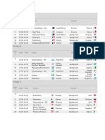 FIFA World Cup 2010 Schedule