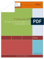 Técnicas, Instrumentos y Herramientas de Evaluación