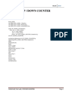 Up / Down Counter: VHDL Code