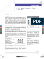 Quantification of Alkylphenols Ethoxylate in Textiles by HPLC/MS/MS