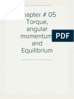 Chapter # 05 Torque, Angular Momentum, and Equilibrium