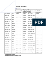 3 Prefixes and Suffixes Activities Worksheet