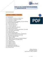 Contenido Programatico de La Asignatura Evaluacion de Proyectos Ec142