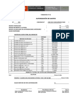 Autorizacion de Gasto