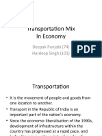 Transportation Mix in Economy: Deepak Punjabi (74) Hardeep Singh