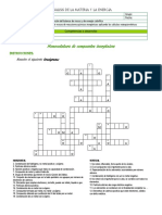 Crucigrama Inorganicos