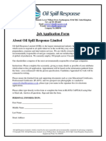 Oil Spill Response Limited Job Application Form PDF