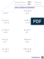 Pre-Algebra Sys Solve