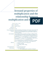 Understand Properties of Multiplication and The Relationship Between Multiplication and Division