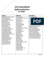 Hope Scholarship Eligible Institutions