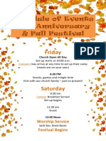 Schedule of Events Poster