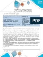 Syllabus Del Curso de Administración de Farmacia