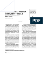 La Naturaleza de La Conciencia Cerebro Mente y Lenguaje Comentario PDF