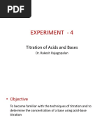 Experiment - 4: Titration of Acids and Bases