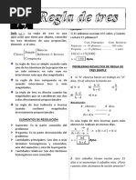 Aritmetica Regla de Tres