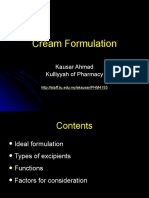 Cream Formulation: Kausar Ahmad Kulliyyah of Pharmacy