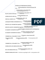 Performance Formulas For Power Plant