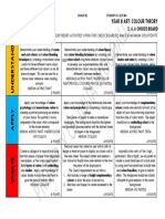 Art - Choice Board Year 8 - Colour Theory