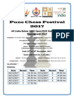 Pune Chess Festival 2017: All India Below 1600 Open FIDE Rating Chess Tournament 2017