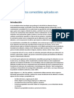 Recubrimientos Comestibles Aplicados en Alimentos 