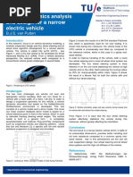 Vehicle Dynamics Analysis and Design For A Narrow Electric Vehicle