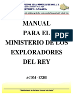 MANUAL para El Ministerio de Los Exploradores Del Rey