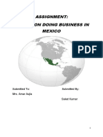 Assignment: Report On Doing Business in Mexico