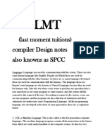 Compiler Design Notes PDF