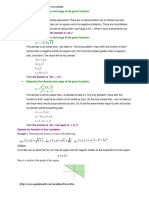 The Domain Is "All X".: Determine The Domain and Range of The Given Function: + 4