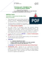 Thrombolytics, Anticoags, Antiplatelets PDF