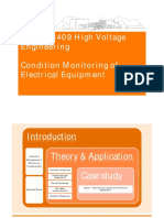 ELEC-E8409 High Voltage Engineering Condition Monitoring of Electrical Equipment