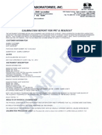 2011 PRT Report Cal Certificate Sample PDF